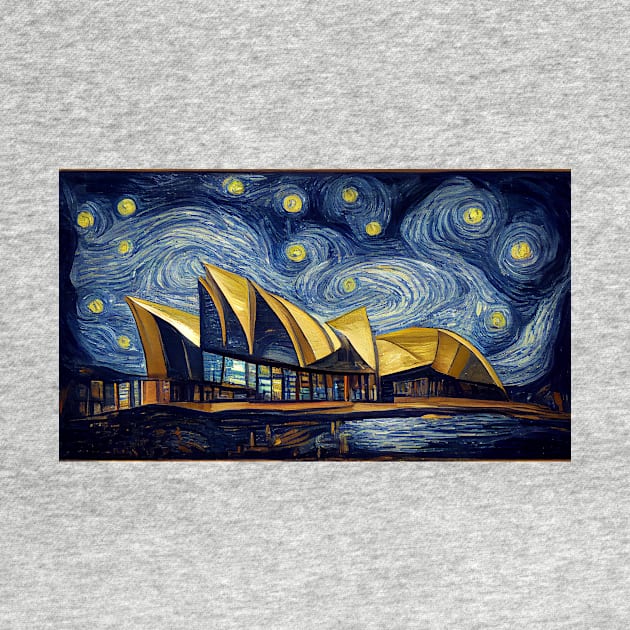 Sydney opera house like starry night by StoneyPhenix